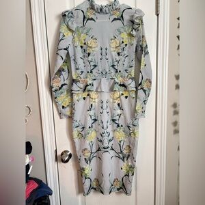 Hope & Ivy floral midi dress size 10